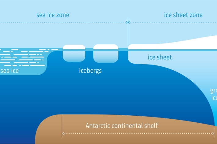 Ice sheet and sea ice infographic