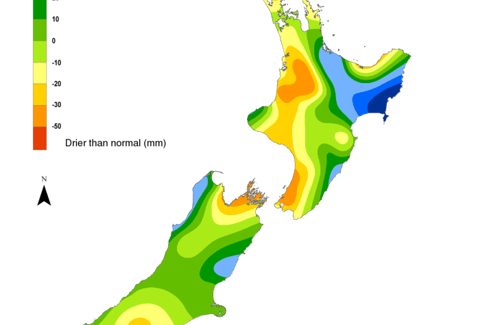 Soil moisture anomaly map (mm) at 9am on 14 December 2023