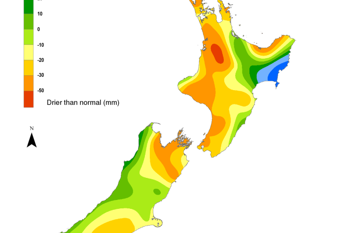 Soil moisture anomaly map (mm) at 9am on 20 December 2023