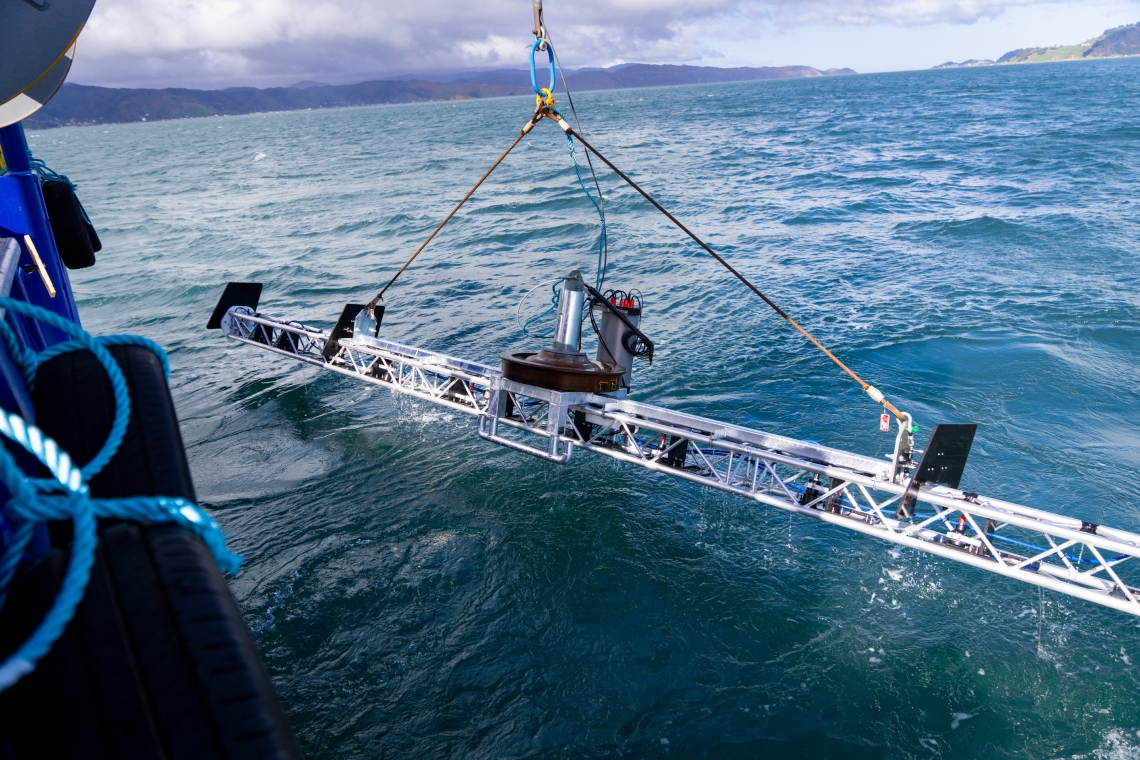 One of the underwater cameras to be used in the survey