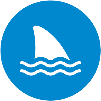 Shark fin icon