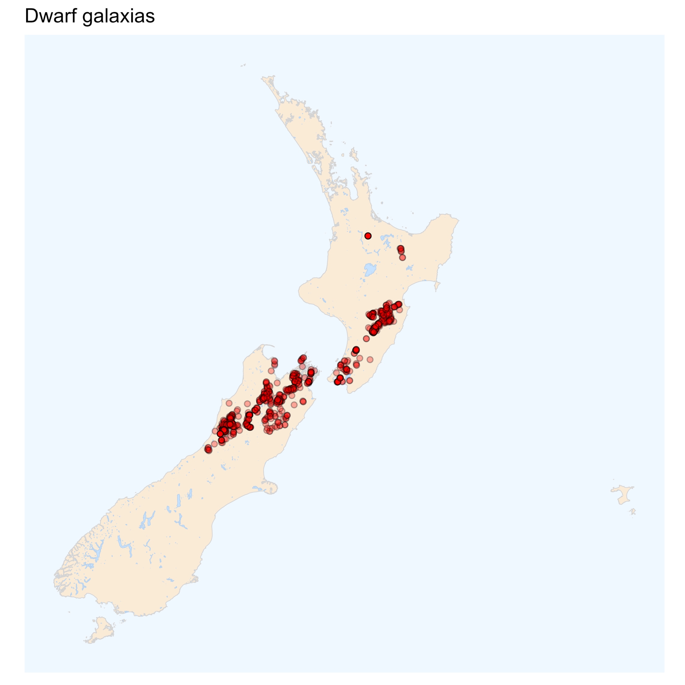 Dwarf galaxias - distribution map [2024]