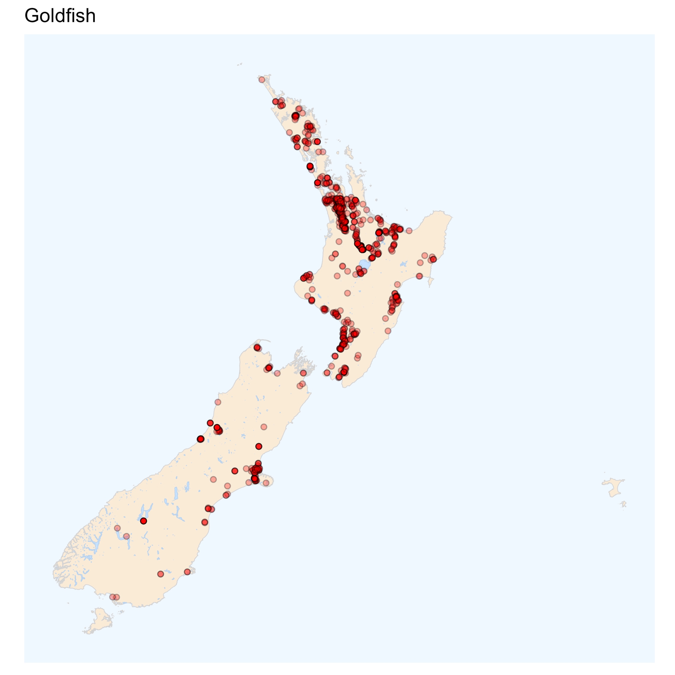 Goldfish distribution map [2024]