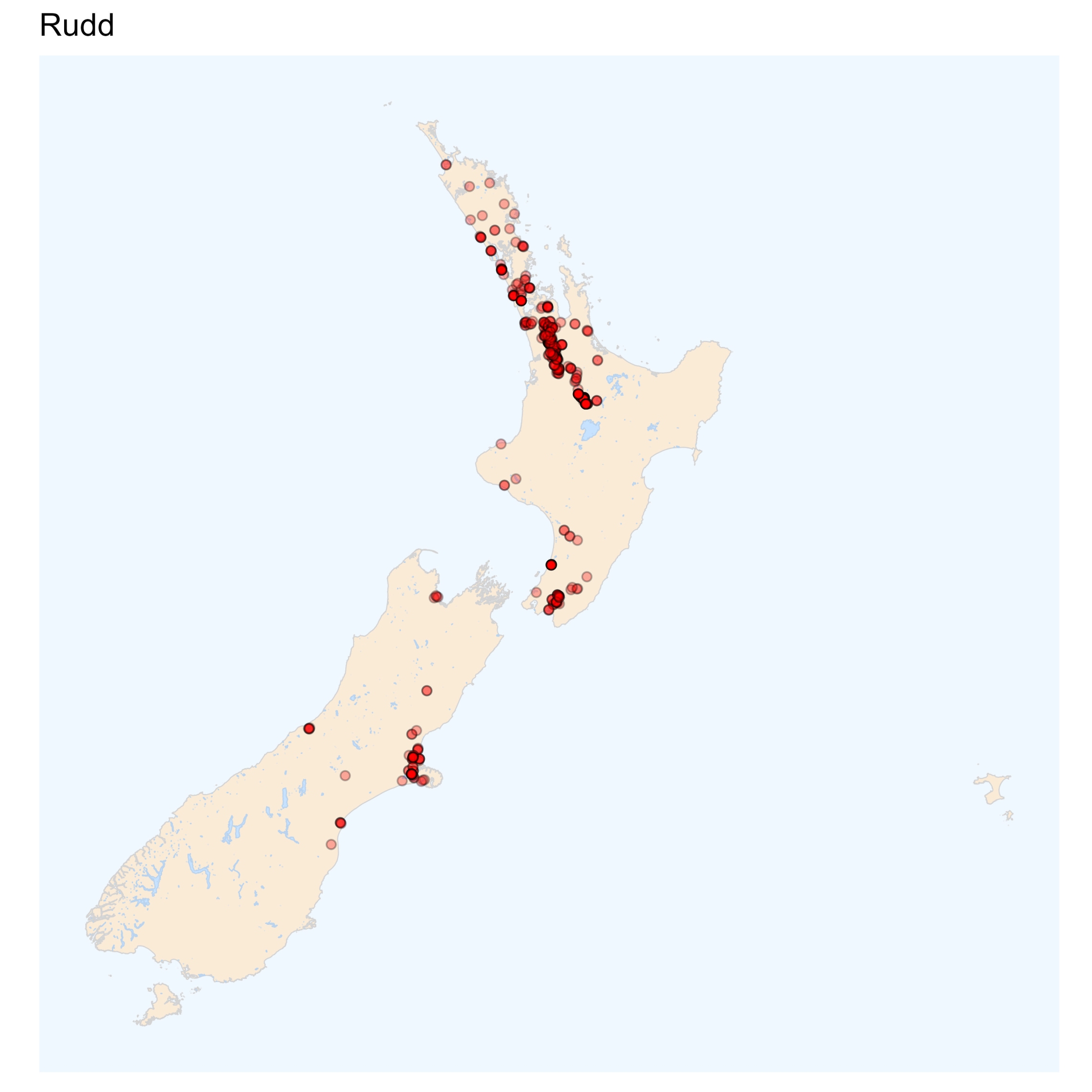 Rudd distribution map [2024]